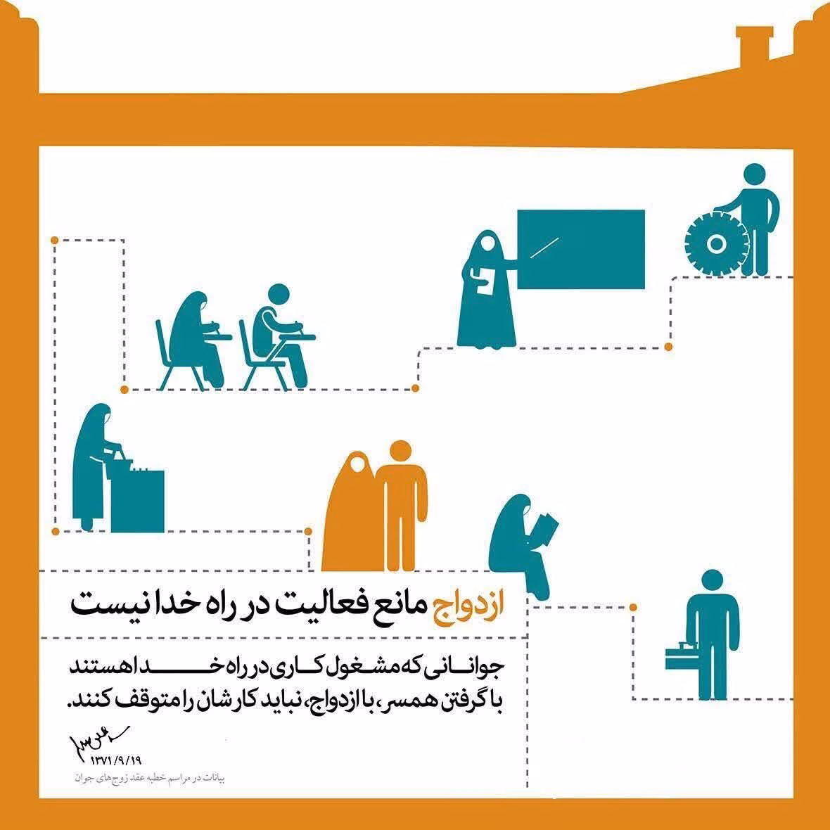 ازدواج مانع فعالیت در راه خدا نیست