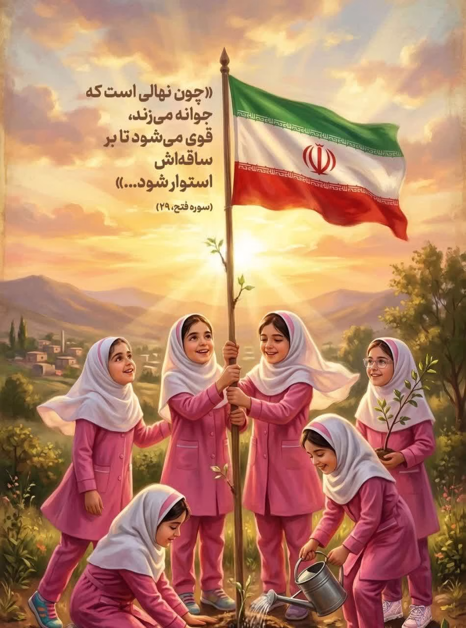 چون نهالی است که جوانه می زند قوی می شود